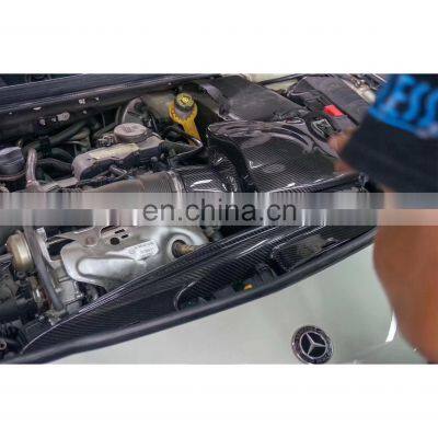 Perfect Fitment Aerodynamic 3K Twill Carbon Weave in Glossy Finish Cold Air Intake Kit For BENZ CLA200