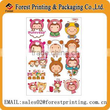 Fashion sticker printing,cartoon sticker label