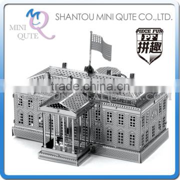 Piece Fun 3D Metal Puzzle World Architecture White House Adult assemble DIY model educational toys NO GLUE NEEDED NO.PF 9024