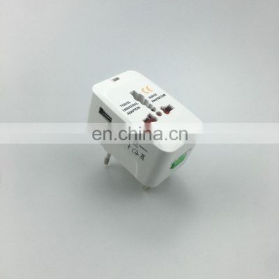 Wholesale One to three multi outlet 3 round pin 1A/2A USB Conversion plug travel adaptor