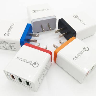 2022 5V 2A Mobile Travel Adapter Fast Wall 3 Plug EU US Plug Usb Charger for Huawei for Iphone photo-4