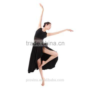 2016 Sexy Lyrical Latin Dress Adult Latin Leotard With Long Skirt Latin Performance Dress