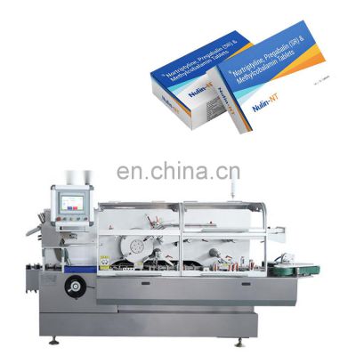 High Speed Automatic Pill Blister Board Carton Box Folding Packing Machinery Auto Cartoning Machine 100 Box/min