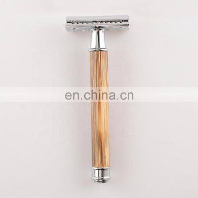 Silver Razorladies Bamboo Traditional Reusable Wooden Safety Razor photo-2