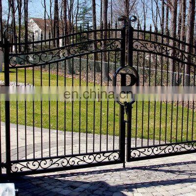 Beautiful Galvanized Wrought Iron Gate Forged Interior Gate for Garden photo-4