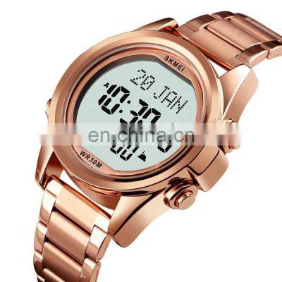 SKMEI new brand 1667 latest  men azan qibla watch digital manufacturers fancy wrist watch stainless steel