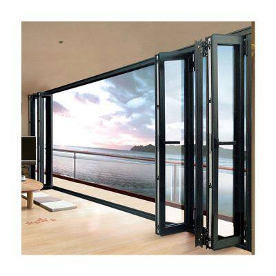 High Quality Thermal Break Double Glazed Aluminium Bifold /Bifolding Stacking Door