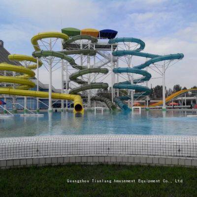 Water Park Fiberglass Slide Outdoor Combination of Large Children's Water Play Water House Water Village Slide Equipment photo-3