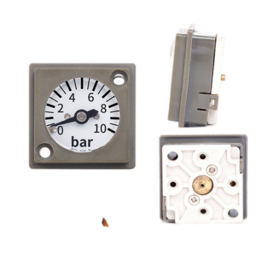 Miniature square pressure gauge, pneumatic pressure regulating valve installed with diagonal screws, multi-specification square gauge manufacturer