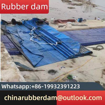 Small inflatable rubber dam with water injection rubber dam bag