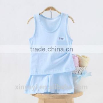 2014 Blank sleeveless toddler shorts child clothes/clothing set/children's clothing china