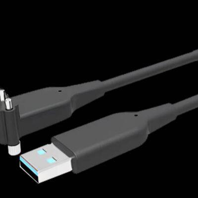 USB3.1 Hybrid AOC - Активный оптический кабель - от AM до углового Micro - B 20м