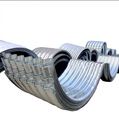 Up To 6000 Mm Large Diameter Arch Pipe Assembled Corrugated Culvert Metal Pipe For Underground Drainpipe