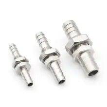 Stainless Steel Through-plate Pagoda Joint Double-headed Hose Water Nozzle Connector photo-2