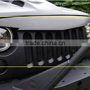 ABS Black Front Grill Angry Grille For Jeep Wrangler 2007-2014 photo-2