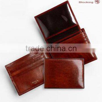 Imported genuine leather RFID secure protected blcoking wallet