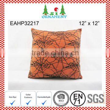 cushion with spiderweb for halloween decoration