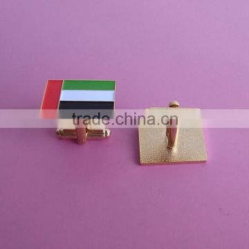 cusstomized soft enamel 45th national day UAE flag cufflinks