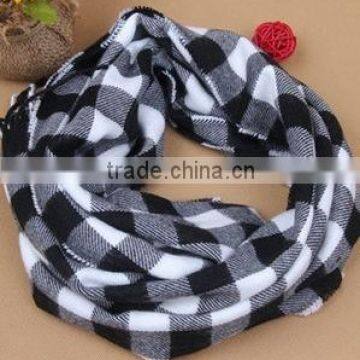 2015 Autumn Winter Newest Cotton Tassel Checked Plaid Boys Scarf photo-4