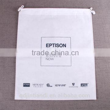 custom made printed white non woven drawstring shoes packaging bag                        
                                                                                Supplier's Choice