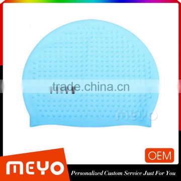 Promotional cheap fold silicone swimming cap with logo gift set