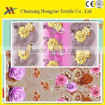 polyester material pigment printed fabric/polyester brushed fabric for making bed sheets,curtain,mattress cover