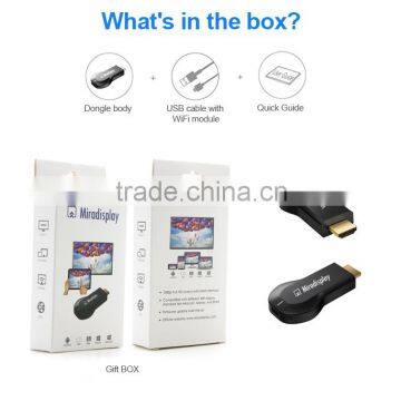 miradisplay usb dongle wifi display miracast for mac smart tv dongle support miracast(Android, Window), DLNA and airplay(iOS9)