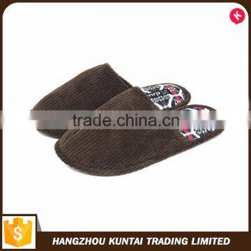 Factory directly wholesale corduroy indoor slipper for man