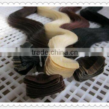 curly tape hair extensions with highlights