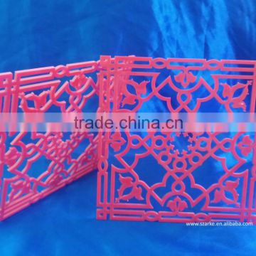 colorful laser carving pattern acrylic interior decoration material