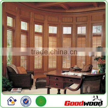 Stained Wood Grain Interior Window Shutter