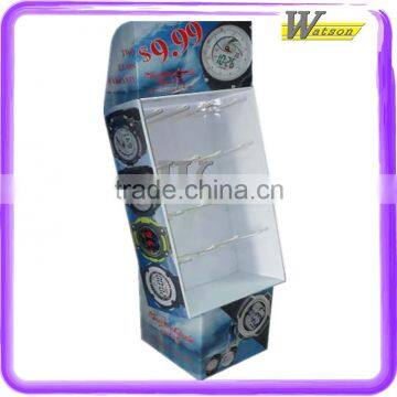 High Quality Electronic Watch Advertising Customized Hook Cardboard Display Racks