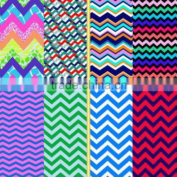 Zig zag line stripes design printed swimwear fabric/geometry stripes design