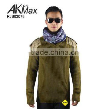 2015 Winter Knitted Military Pullover Mens Commando Sweater