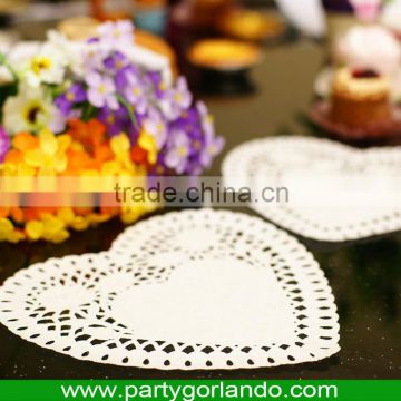 10cm white heart shape greasefroo bulk paper doilies