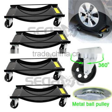 US shipping ! 4pcs Tire Wheel Dollies Dolly Vehicle Car Auto Repair Moving Diamond