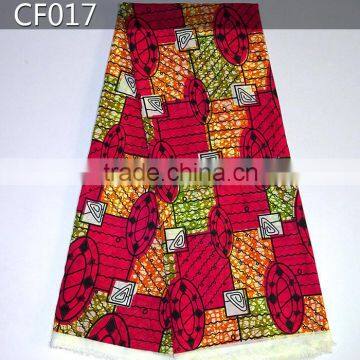 CF017 fashion wholesale price latest design 2015 beautiful wax print chiffon