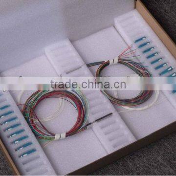 2*16 1260-1650nm Steel mini module type,0.9mm cable dia. 1.5m length,with SC/APC connector FTTH PLC Splitter