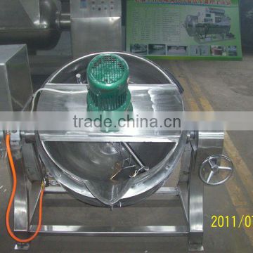 stainless steel tilting gas jacketed kettle with mixer