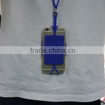 Silicone phone necklace and string phone holder for smart phone