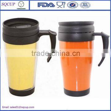 Personalized advertising office coffee cup /thermo car tumbler with handle and lid                        
                                                                                Supplier's Choice