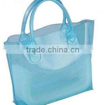 wholesale clear plastic clear pvc handbags for ladies beach bag from China