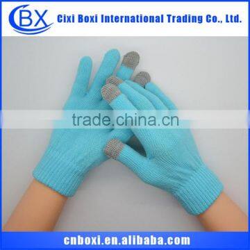 Modern design popular warm custom acrylic glove,fashion winter touch screen gloves