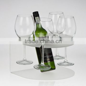 Clear Acrylic Wine and Glass Holder