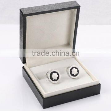 Black Hard Paper Cufflink Gift Box photo-3
