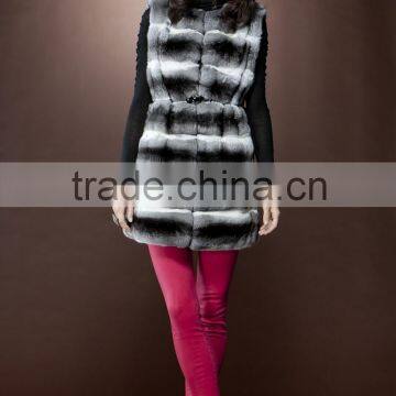 Fashionable Real Chinchilla Fur Vest
