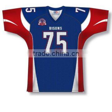 Polyester Spandex custom Sublimated Bisons American Football Jersey/Shirt
