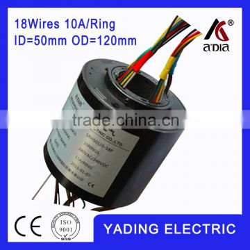 SRH 50120- 18p Through hole slip ring ID50mm. OD.120mm. 18Wires, 10A 12wires