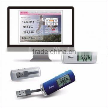 2015 hot sale plastic 3D sensor USB pedometer connect computer