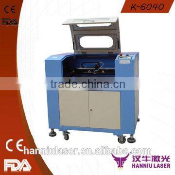 rubber 600*400mm desktop K-6040 manual co2 laser cutting machine price for sale